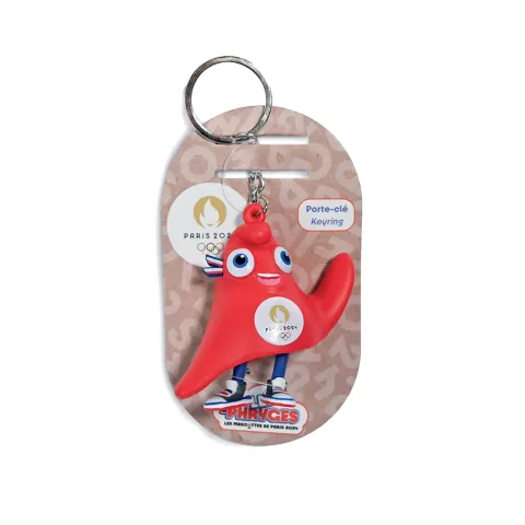 Doudou et Compagnie Porte clés JO 2024 - Mascotte Olympique - 7 cm> Porte-Clé