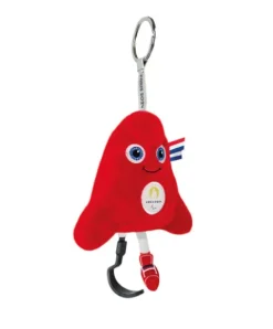Doudou et Compagnie Porte-clés Mascotte Officielle Jeux Paralympiques Paris 2024 - 16 cm> Porte-Clé