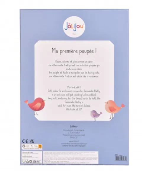 Doudou et Compagnie Poupee tissu PRETTY - Océane - 28 cm> Poupées De Chiffon