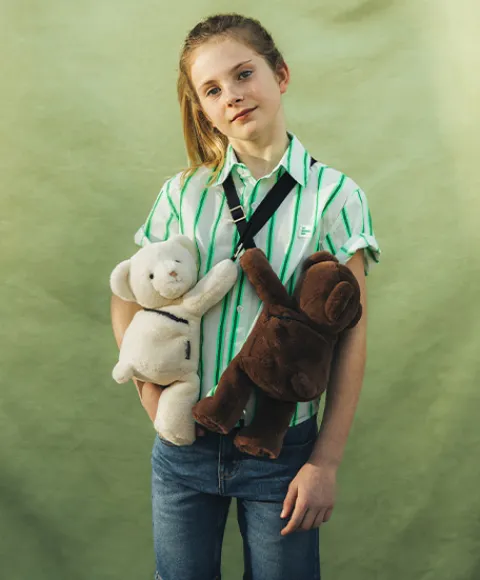 Doudou et Compagnie Sac bandouliere - Ours en peluche marron - 30 cm> Peluches|Les Ours En Peluche