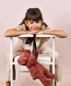 Doudou et Compagnie Sac bandouliere - Ours en peluche terracotta - 30 cm> Sacs