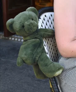 Doudou et Compagnie Sac bandouliere - Ours en peluche Vert Kaki - 30 cm><noscript><img width=