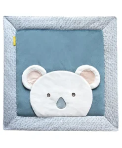Doudou et Compagnie Tapis de Parc koala Yoca - bleu / vert - 100 x 100 cm> Les Tapis