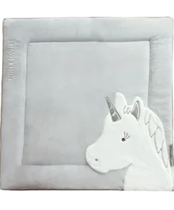 Doudou et Compagnie Tapis de Parc Licorne - gris - 100 x 100 cm> Les Tapis
