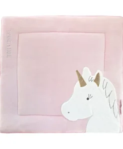 Doudou et Compagnie Tapis de Parc Licorne rose - 100 x 100 cm> Les Tapis