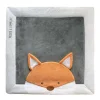 Doudou et Compagnie Tapis de Parc Renard - gris / orange - 100 x 100 cm> Les Tapis