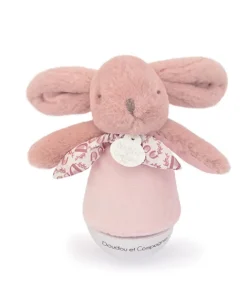 Doudou et Compagnie Veilleuse bebe musicale Culbuto rose - 16 cm> Veilleuses