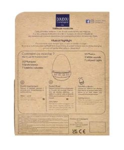 Doudou et Compagnie Veilleuse bebe musicale Culbuto verte - 16 cm><noscript><img width=