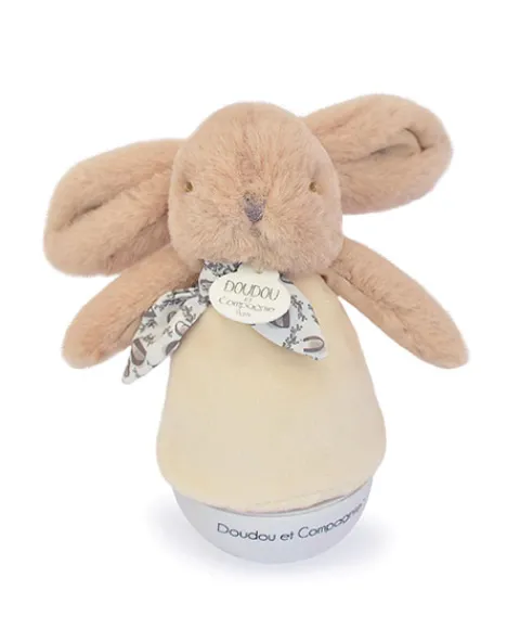 Doudou et Compagnie Veilleuse bebe musicale Culbuto marron - 16 cm> Veilleuses