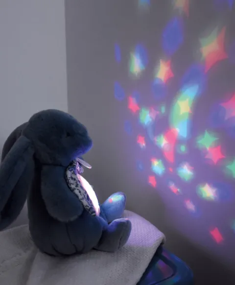 Doudou et Compagnie Veilleuse Lapin Musicale Projection mur avec chansons Douces - Vert> Veilleuses