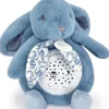 Doudou et Compagnie Veilleuse Lapin Musicale Projection mur avec chansons Douces - Bleu> Veilleuses
