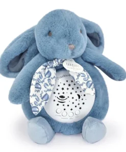 Doudou et Compagnie Veilleuse Lapin Musicale Projection mur avec chansons Douces - Bleu> Veilleuses